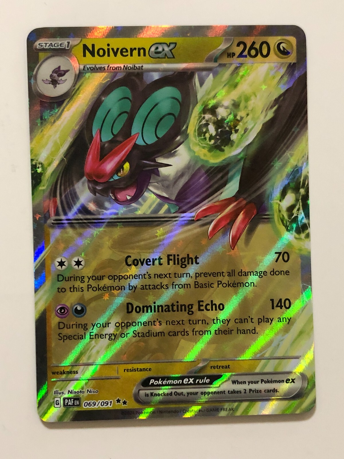 Pokemon Card Paldean Fates Noivern EX 069/091 NM
