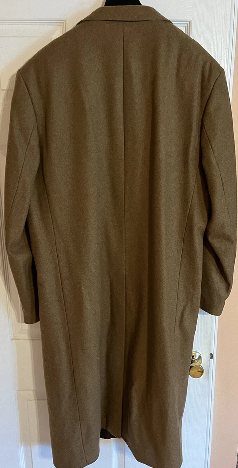 CIANNI CELLINI MENS LUXURY WOOL WATER REPELLENT DRESS COAT COLOR Brown 46L NWT - Image 2 of 4