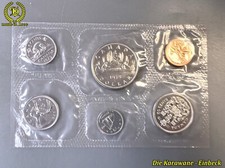 KMS Canada Kanada 1975 Set 6 m&uuml;nzen Elizabeth II -1 Cent bis 1 Dollar -im Bliste