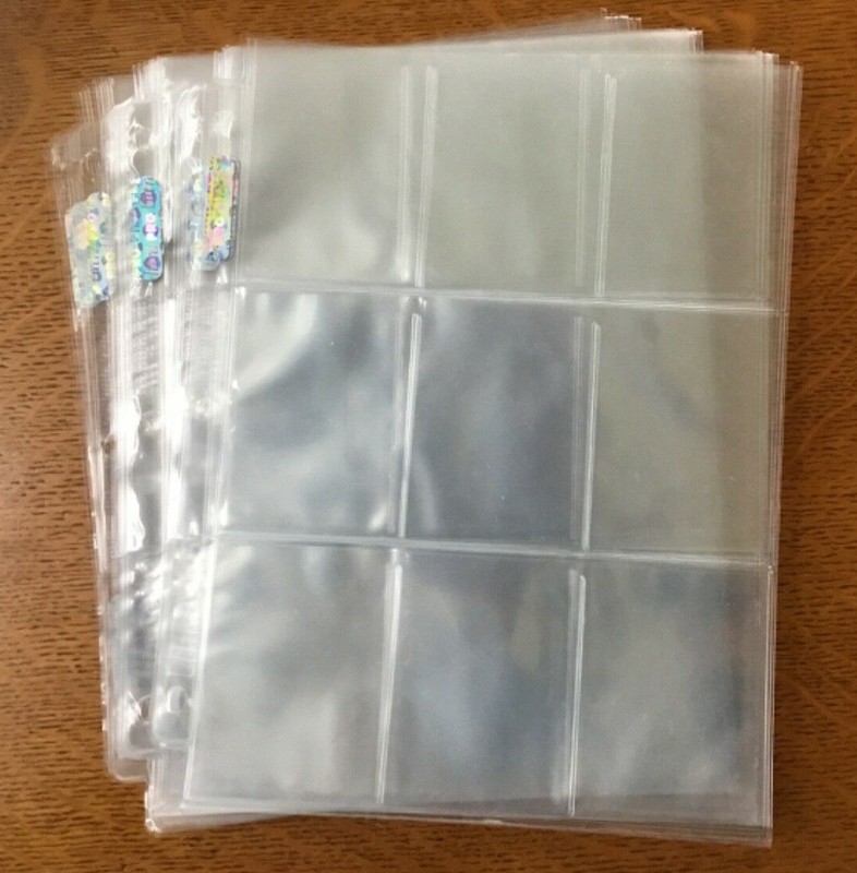 Lot of 20  9 pocket  Lightly used Ultra pages for sports cards &  trading cards