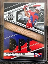 JODAINY HENRIQUEZ 2020 ELITE EXTRA EDITION DOMINICAN PROSPECT JERSEY PATCH RELIC