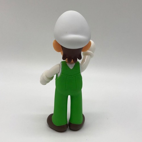 Super Mario Fire Luigi Figure Toy Vinyl Plastic Doll 5.5" - Picture 3 of 4
