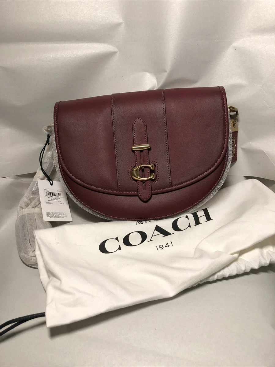 NWT Coach 1941 Scarlet Glovetanned Leather Shoulder Crossbody Saddle 24 Bag