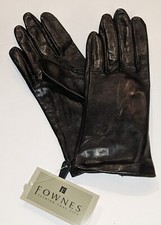 Lord , Taylor Ladies 100 Silk Lined Leather Gloves, Black,Small-6