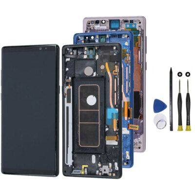 For Samsung Galaxy Note 8/Note 9 AMOLED LCD Display Touch Screen Digitizer Frame