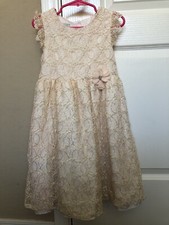 Marmellata Girls Fancy Ivory Dress Wedding/Party/Church Size 6