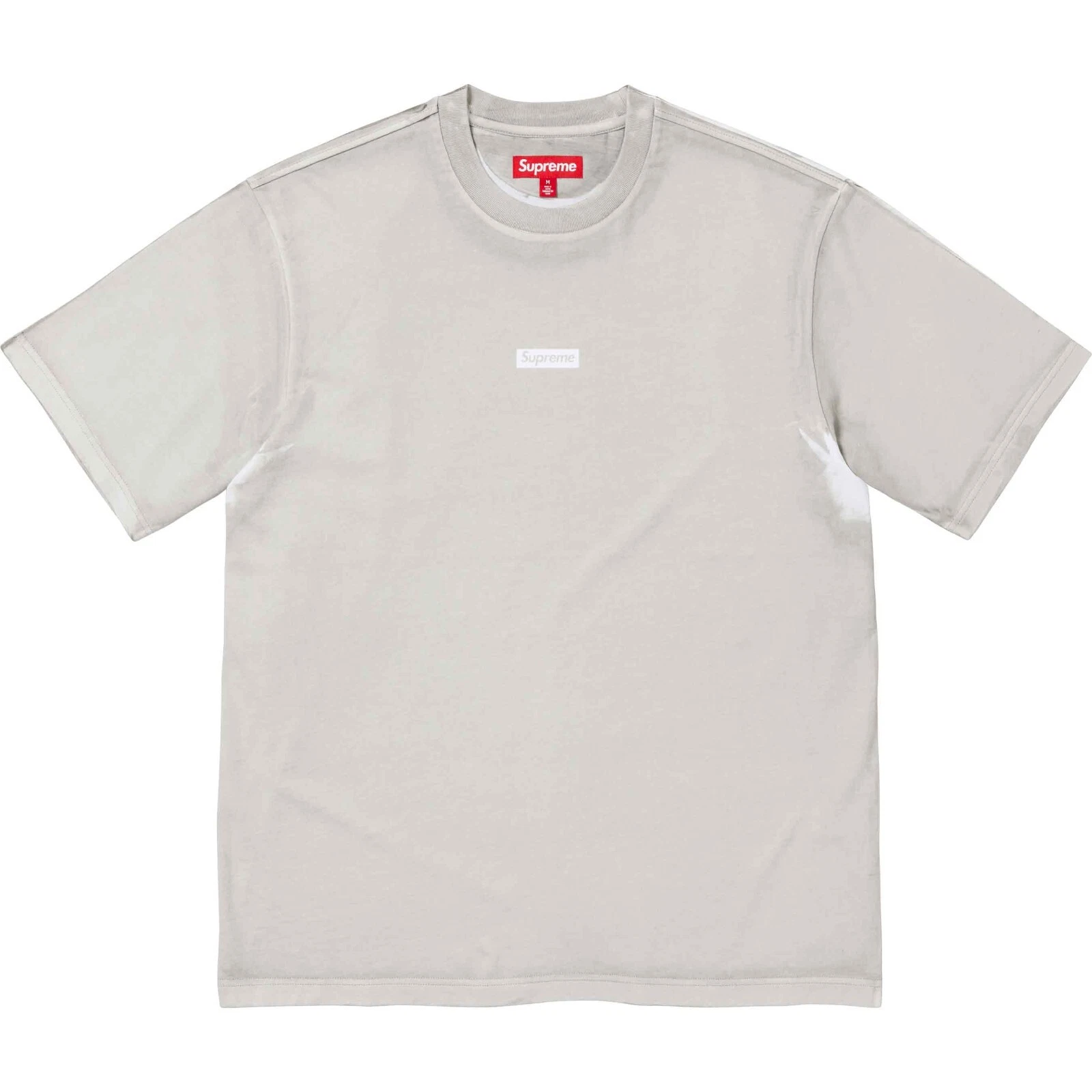 Tee shirt haut S/S Supreme Overprint Small Box   Gris   Taille Medium   SS24 Neuf