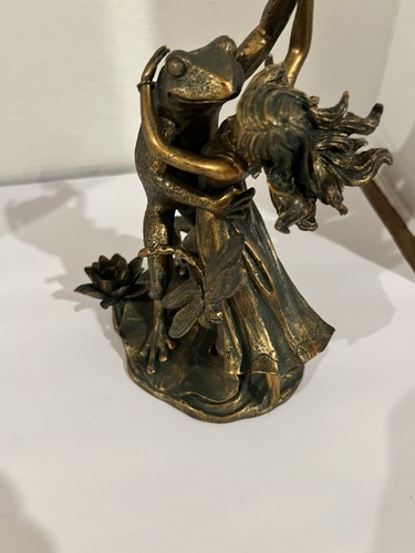 Collectible/ JodyBergsama/ Bronze Dancing Frog And Fairy/2008/missing Wings - Picture 3 of 11