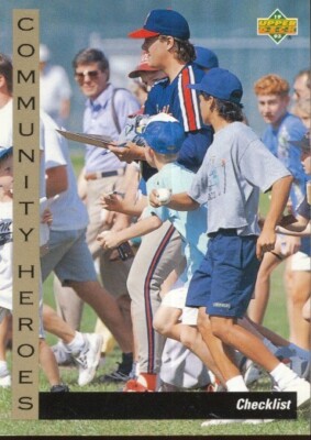 #030 CHECKLISTE # COMMUNITY HEROES BASEBALL CARD UPPER DECK 1993