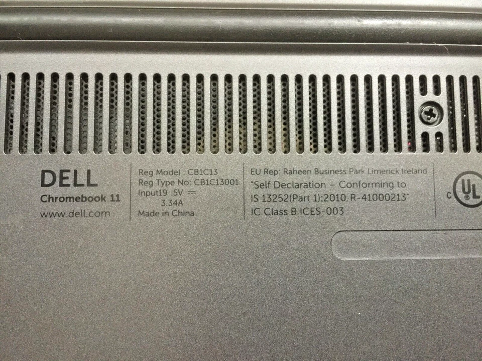 Dell Chromebook 11, CB1C13 Intel Celeron 11.6" HD with Webcam - Image 4 of 4