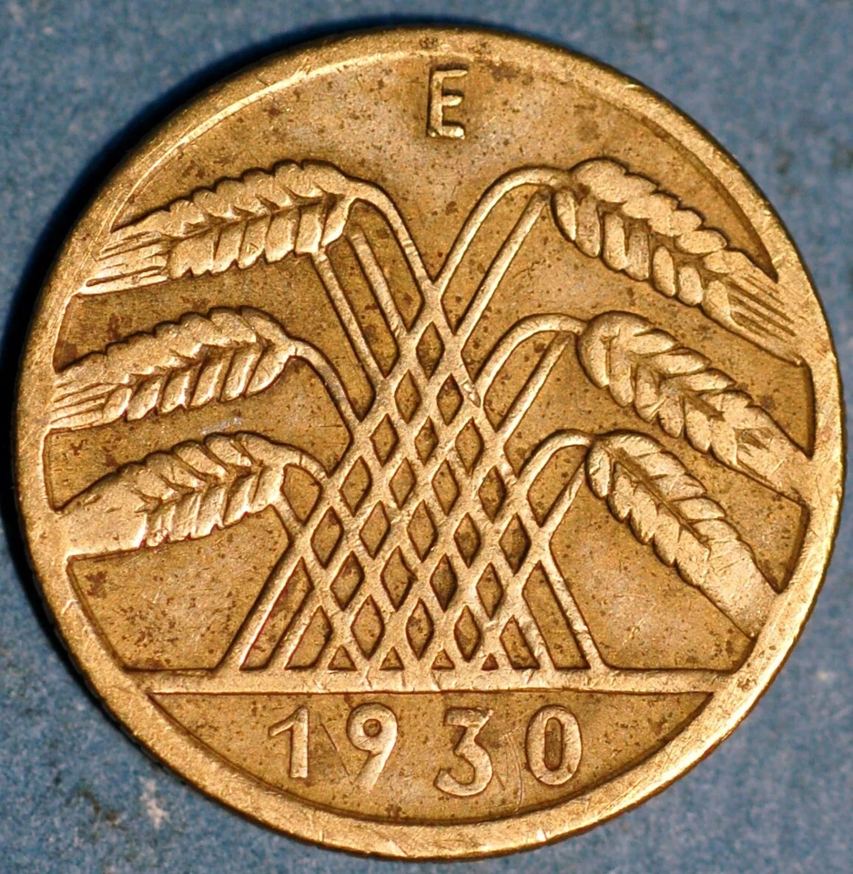 Germany Weimar Republic 10 Reichspfennig 1930 E KM# 40 - Image 2 of 2
