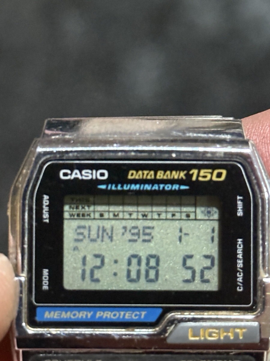 Vintage Casio Data Bank 150 Calculator Watch DBC-150 1477