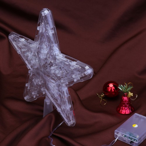 2 Pcs Weihnachtsbaumspitzenlichter Christbaumschmuck LED-Sternenlicht - Bild 3 von 11