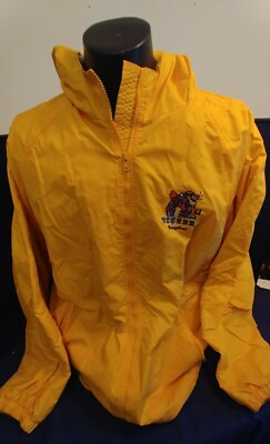 DISNEYLAND Resort Tigger Vintage Hooded Lined Yellow Nylon Jacket 