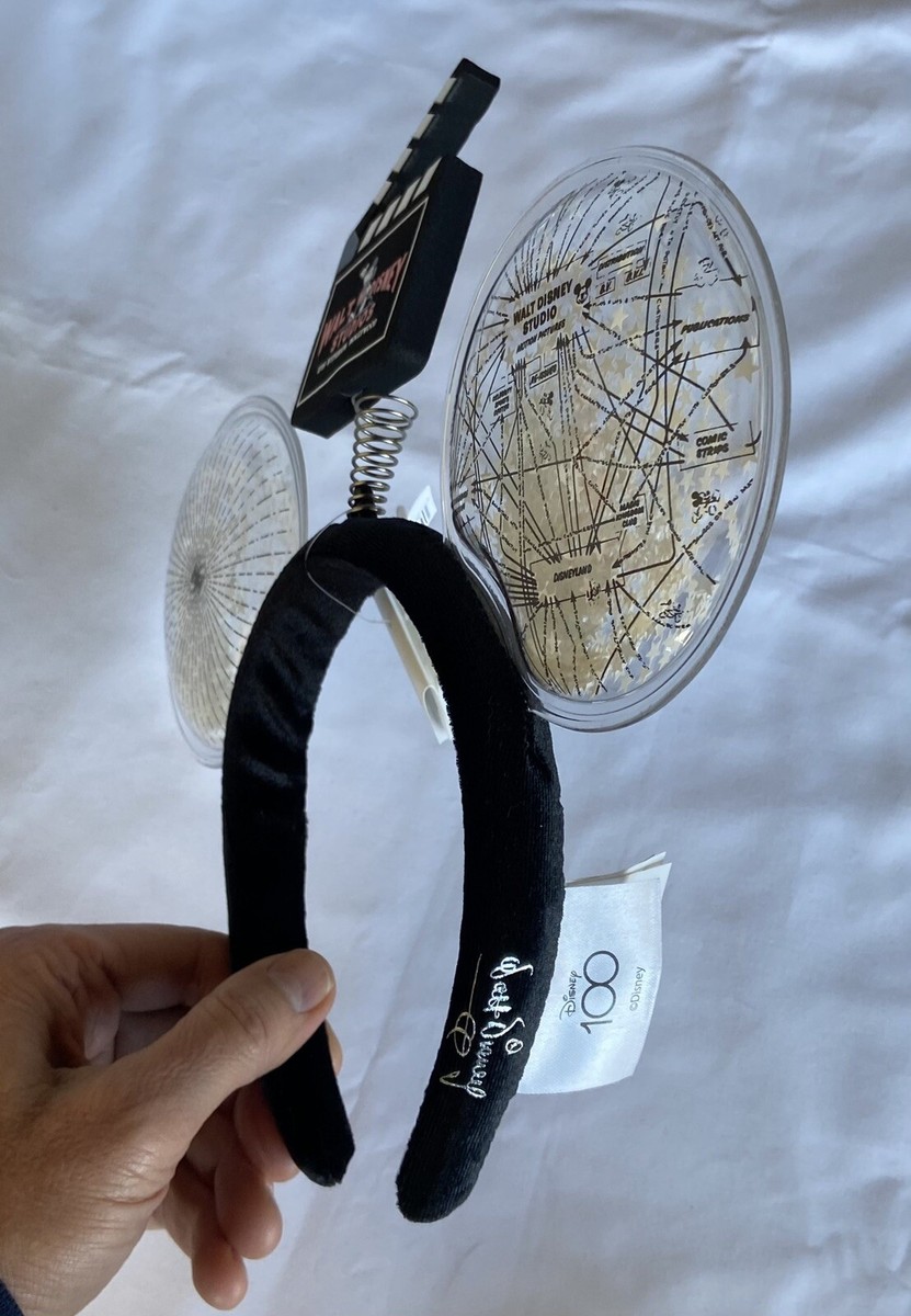 2023 Disney Parks Disney 100 Walt Disney Studios Mickey Minnie Ear Headband NWT NEW Platinum Disney100 Minnie Mouse Ear Headband at Walt  main image 2