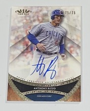 2017 TOPPS TIER ONE 1 ANTHONY RIZZO AUTO AUTOGRAPH 14/75 CUBS NICE 👍