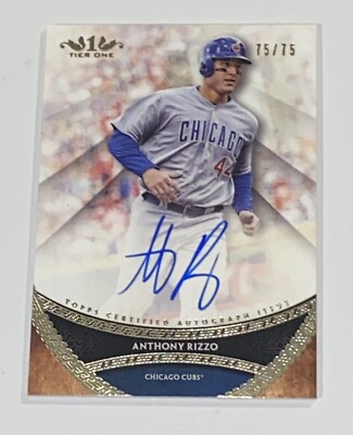 2017 TOPPS TIER ONE 1 ANTHONY RIZZO AUTO AUTOGRAPH 14/75 CUBS NICE 👍 | eBay