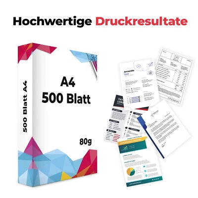 SPS Kopierpapier A4 500/1500/2500/5000 blatt DIN A4 Druckerpapier 80g/m² weiß