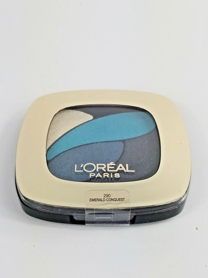 2 L'Oreal COLOUR RICHE Quad Eye Shadow Palette All Eyes ~290 Emerald Conquest - Image 2 of 2