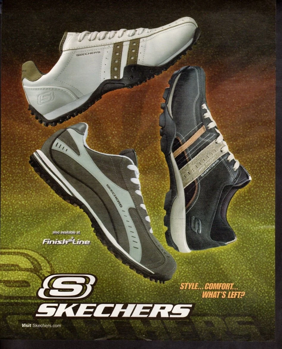 Vintage print ad advertisement Fashion shoe Skechers Footwear