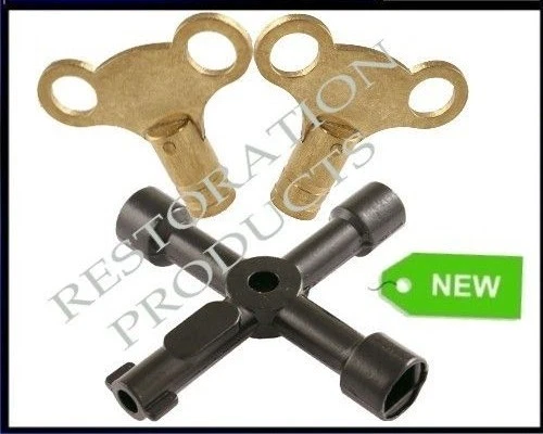 RADIATOR BLEED KEYS & 4 WAY UTILITY GAS ELECTRIC METER BOX KEY