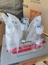 Set Of 6 PYREX 500 mL Delong Shaker Erlenmeyer Flask  Deep Baffles 4446-500