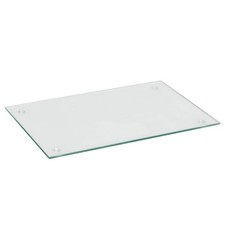 1x Clear 50cm x 40cm Glass Chopping Board Kitchen Food Cutting Worktop Boards