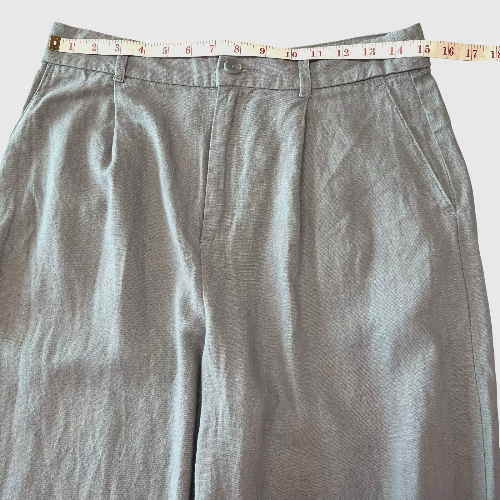 REWASH Brand Women’s Wide Leg Linen Blend Pants Size 7 / 28 30" Waist Coastal