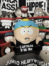 Vintage South Park T Shirt XL Black Cartman Jumbo Heavyweight Stone Cold 3:16 🔥