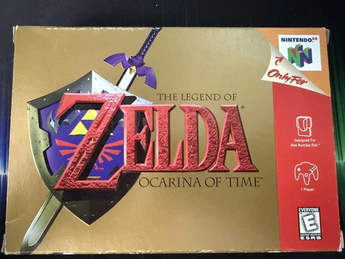 Zelda Ocarina of Time (Nintendo 64 1998) Game w Manual In Box Authentic