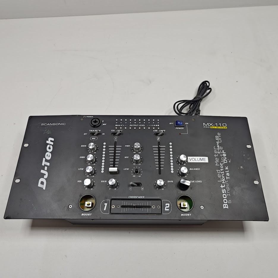 DJ-Tech MX-110 Pro DJ Mixer - For Parts Repair, Power Tested | eBay