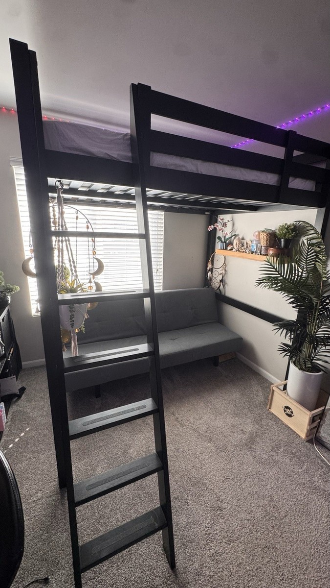 IKEA: STORA Loft bed frame, black, Full/Double, Great Condition