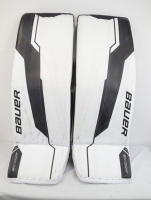 Bauer Shadow Senior Goalie Leg Pads Size Large 35+ White/Black (1114-6389)