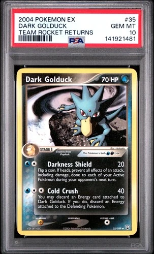 2004 POKEMON EX TEAM ROCKET RETURNS #35 DARK GOLDUCK PSA 10