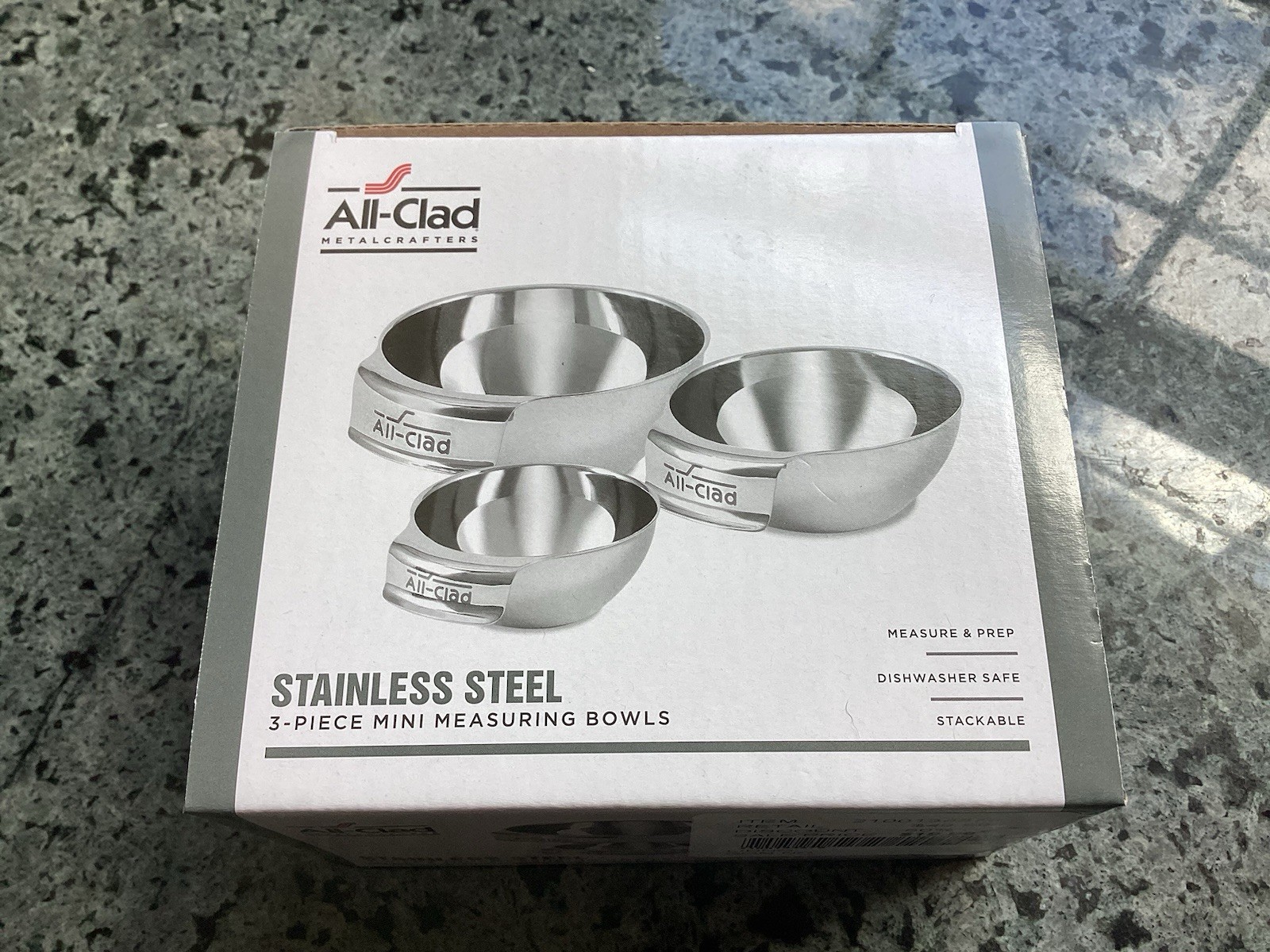 All-Clad Stainless Steel Mini Measuring Bowls 3 Piece