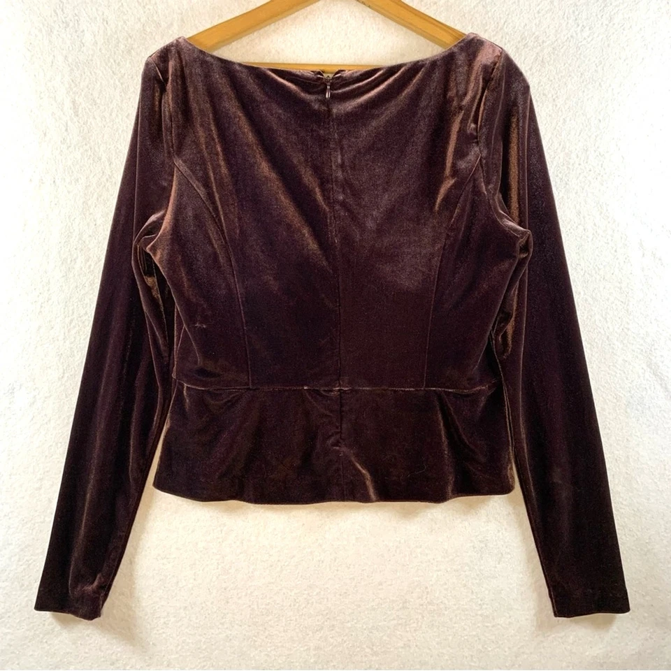 Top Bustier de terciopelo para mujer Marciano talla L ciruela caprichoso coqueta glamour femenino Foto 4 de 4