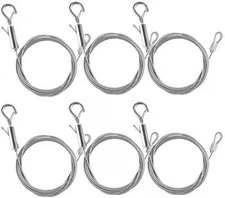 6PC Adjustable Picture Hanging Wire Kit 6.6ft/2m Loop Hook For Mirror Frame 44lb