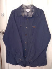 Carhartt Men's Shacket Shirt Jac S296 Mdt Dark Blue  Xl EUC