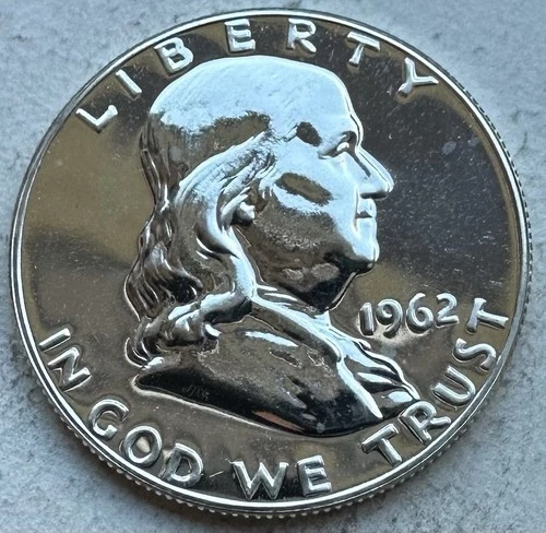 1962 Proof Franklin Half Dollar 90% Silver-INV#8759