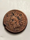 1876 Indian Head Cent Penny Centennial Year Semi Key Date Circulated JC1798