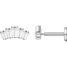 G23 Hypoallergenic 18g Flat Back Stud Earrings  F136 Implant Grade Titanium ...