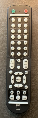NAD DVD5 Remote Control for AV Controller   Used, Pro Cleaned & Tested