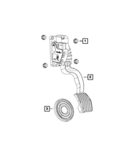 Genuine Mopar Non Adjustable Pedal Assembly 68427839AA