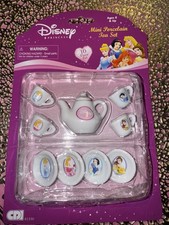 Vintage Disney Princess 10 pc Mini Porcelain Tea Set--New  Sealed in Box 