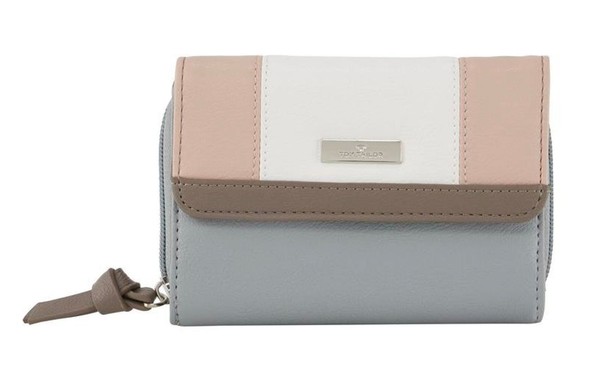 Tom Tailor Juna Medium Flap Wallet GeldböRse Mixed Rose Rosa Blau Neu-image