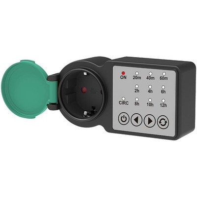 revolt Outdoor-Steckdose mit einstellbarem Countdown-Timer, IP44, 3.680 Watt