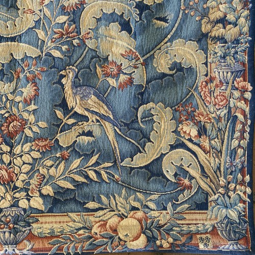 Vintage French Tapestry D’ Halluin “Verdure” Wall Hanging 3x4’ - Picture 1 of 14