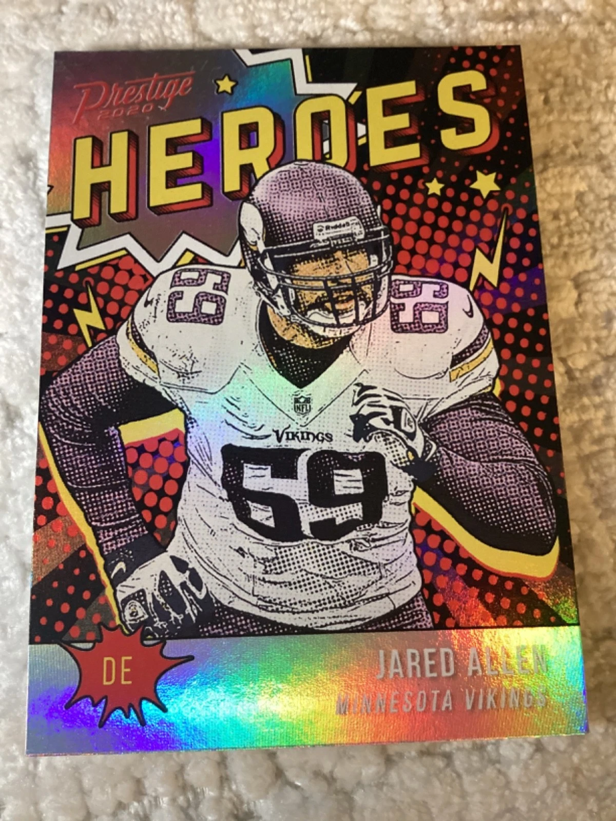 2020 Jared Allen Panini Prestige Football Heroes #HE-JA KC Chiefs Vikings HOF