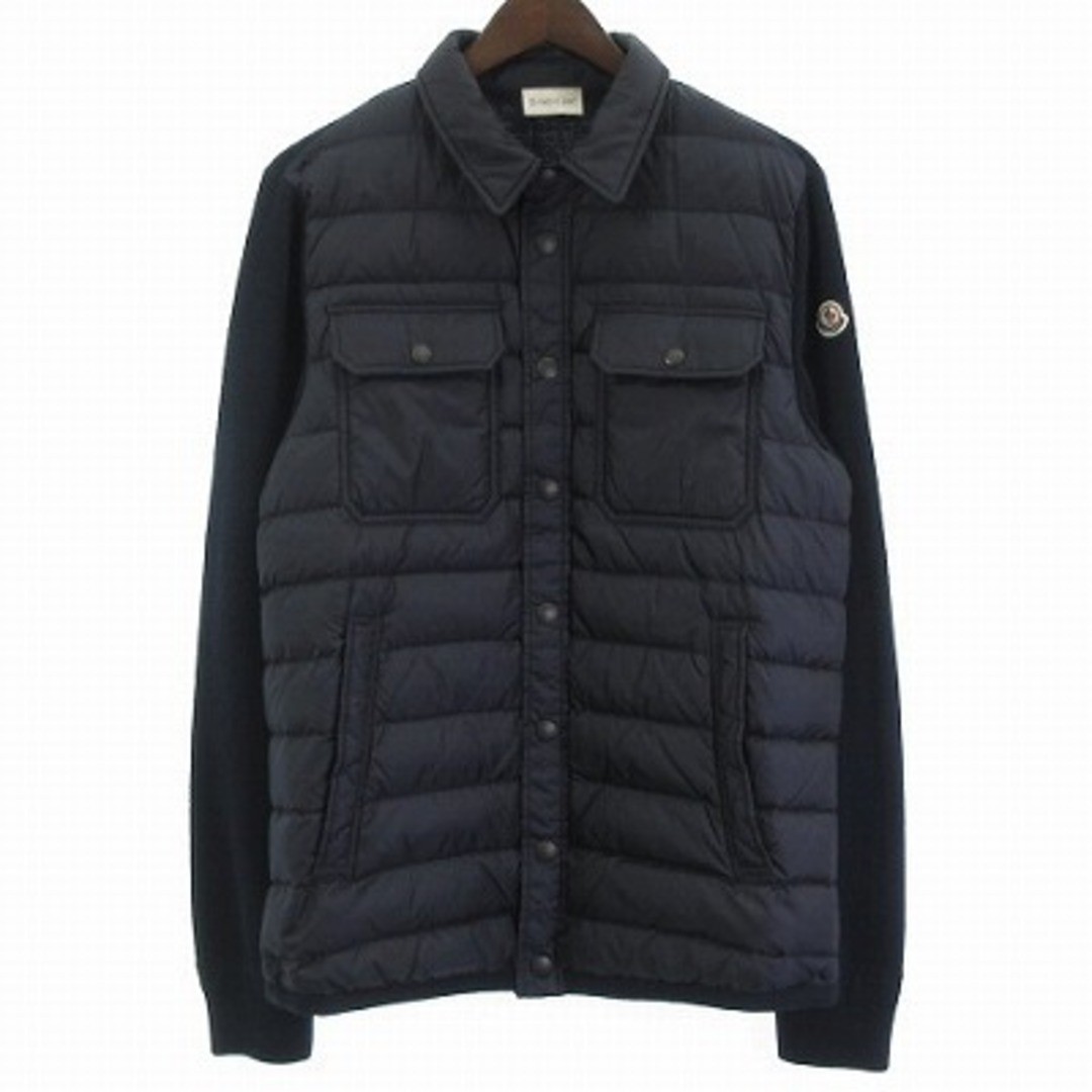 未使用級　モンクレール MAGLIONE TRICOT CARDIGAN XL Moncler MAGLIONE TRICOT CARDIGAN knit switching down jacket