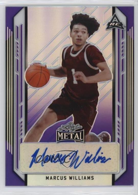 2021-22 Leaf Metal Purple Rainbow 4/30 Marcus Williams #BA-MW1 Auto 0u66